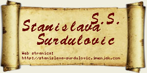 Stanislava Surdulović vizit kartica
